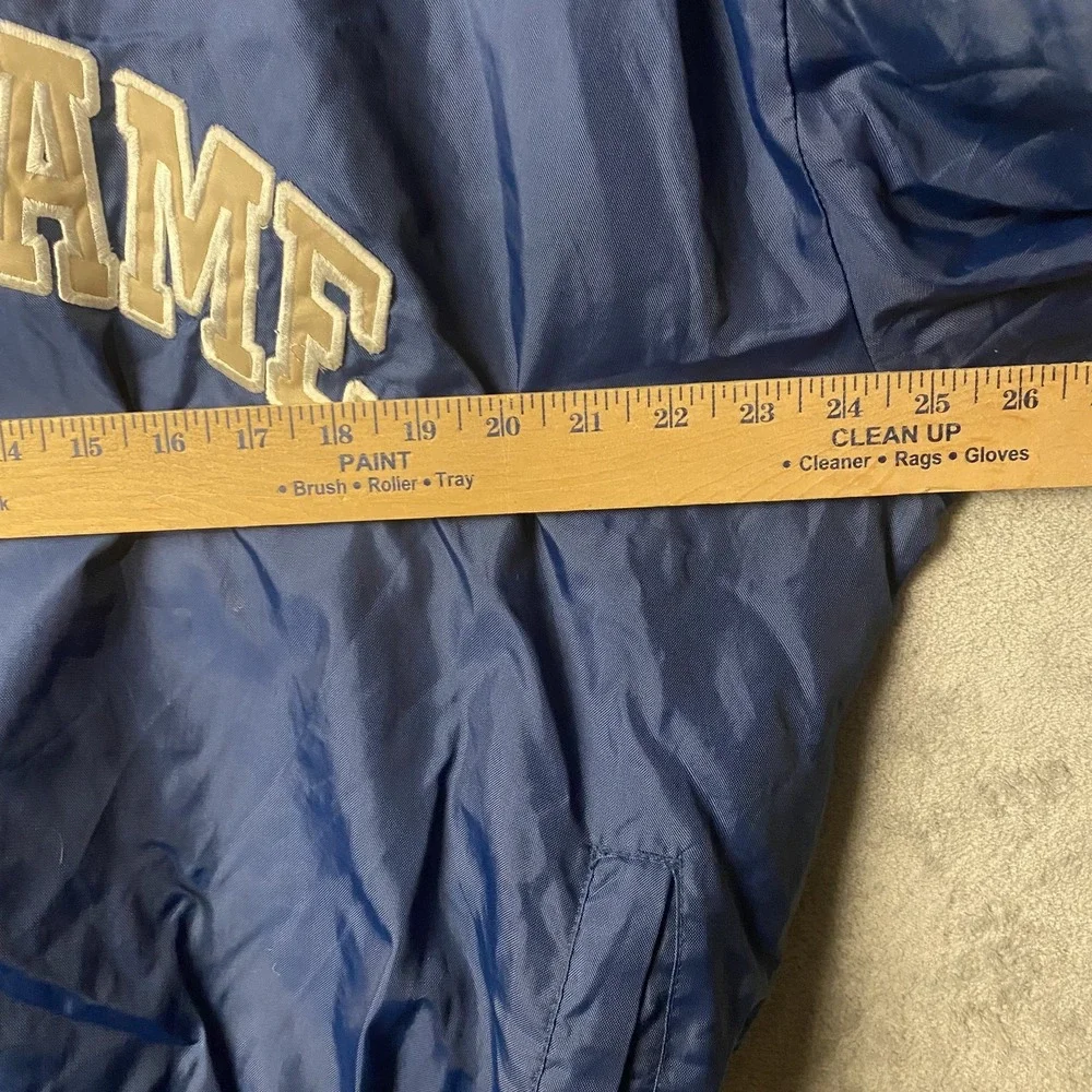 Starter XL Notre Dame Fighting Irish Windbreaker Blue Nylon Pullover READ